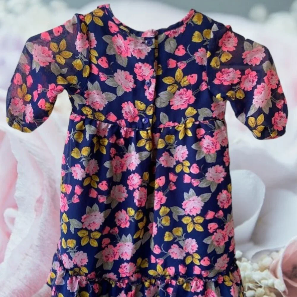 Route 66 Floral Ruffle Dress